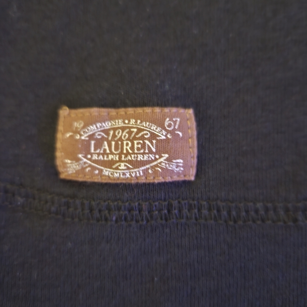 Ralph Lauren Black Zip Shoulder Long Sleeve Shirt Women's Large - Picture 6 of 6